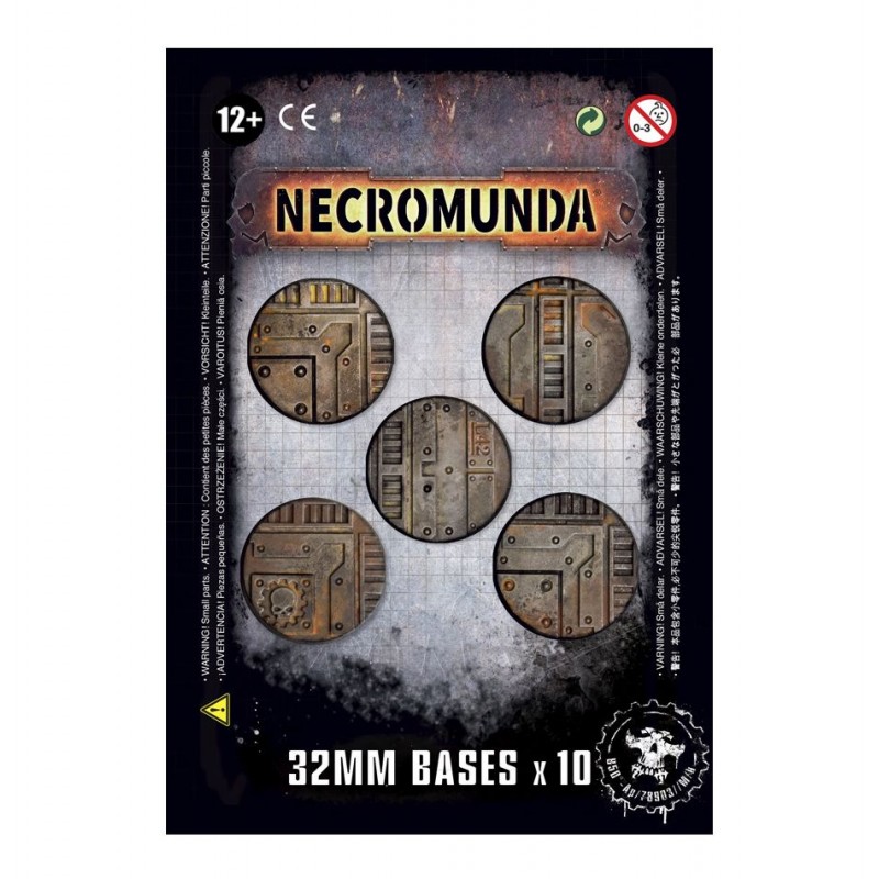 [5011921096275,99070599001,99070599001,Necromunda,Round bases] Socles - Ronds - 25mm (x10) - Zone Mortalis