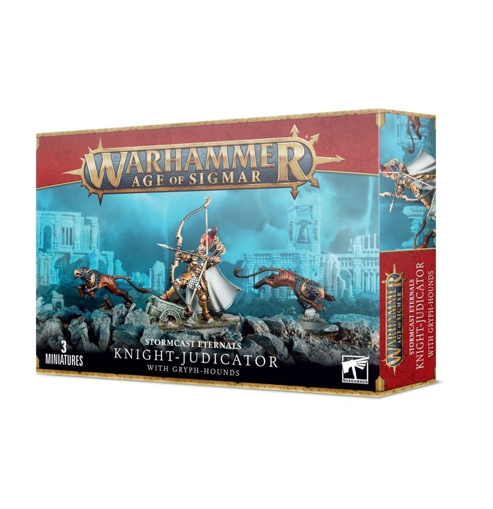 [5011921154265,96-49,Age of Sigmar,Stormcast Eternals,aos] Stormcast Eternals : Chevalier:judicator avec gryph:dogues