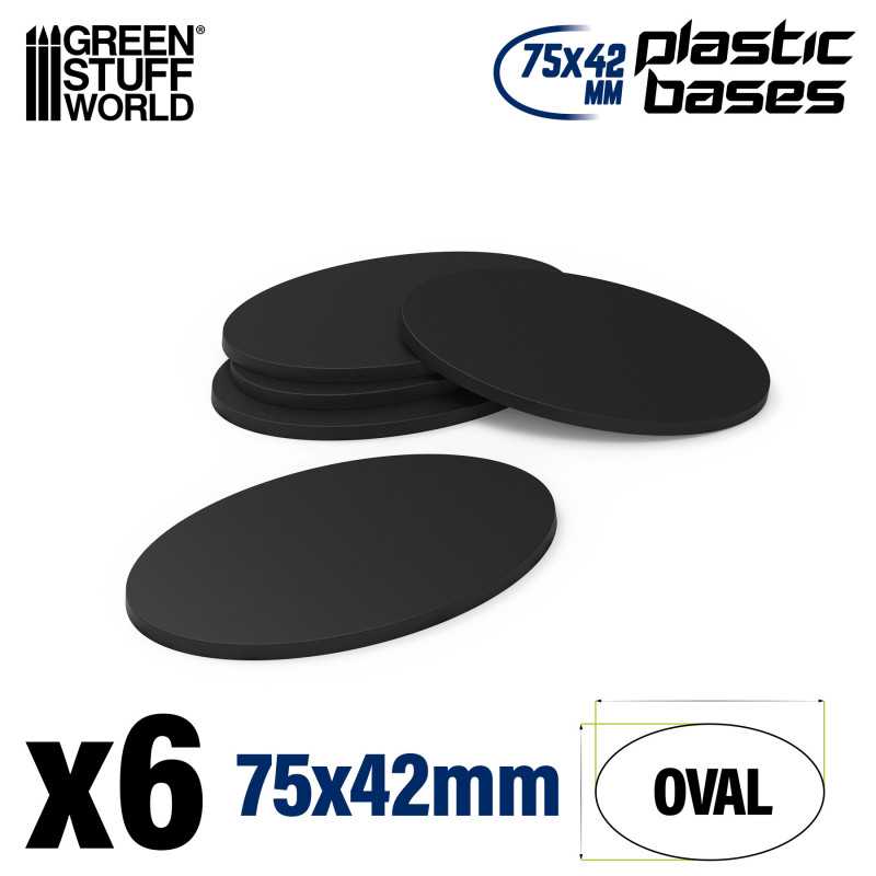 Socles plastiques ovales 75x42mm AOS