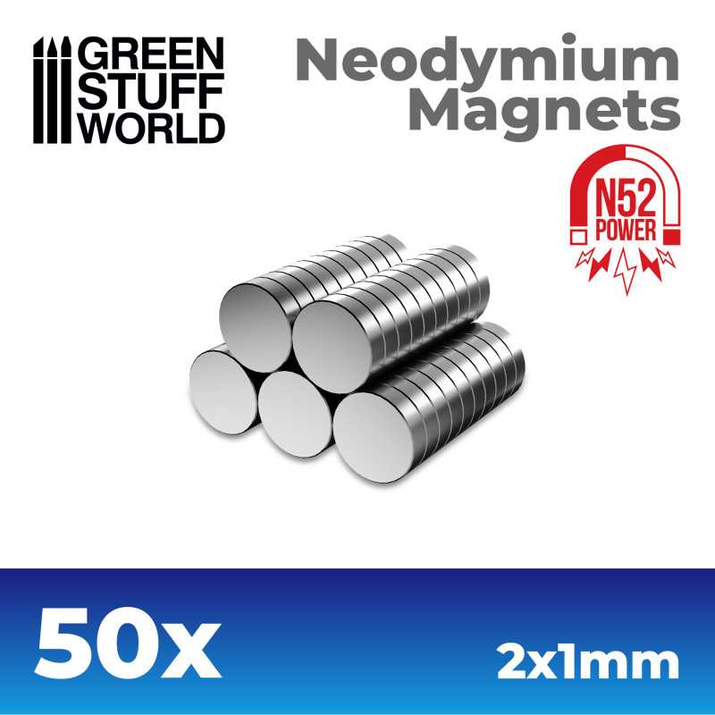 [8435646510200,magnets] Aimants Néodymes 2x1mm - 50 units (N52)