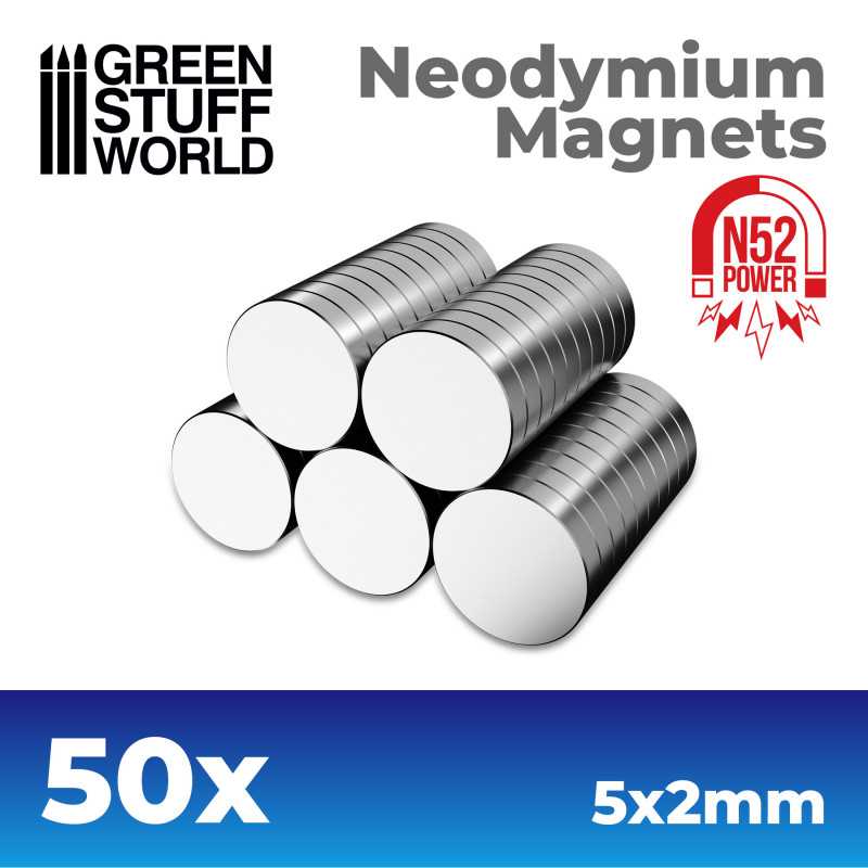 [8436554367603,magnets] Aimants Néodymes 5x2mm - 50 units (N52)
