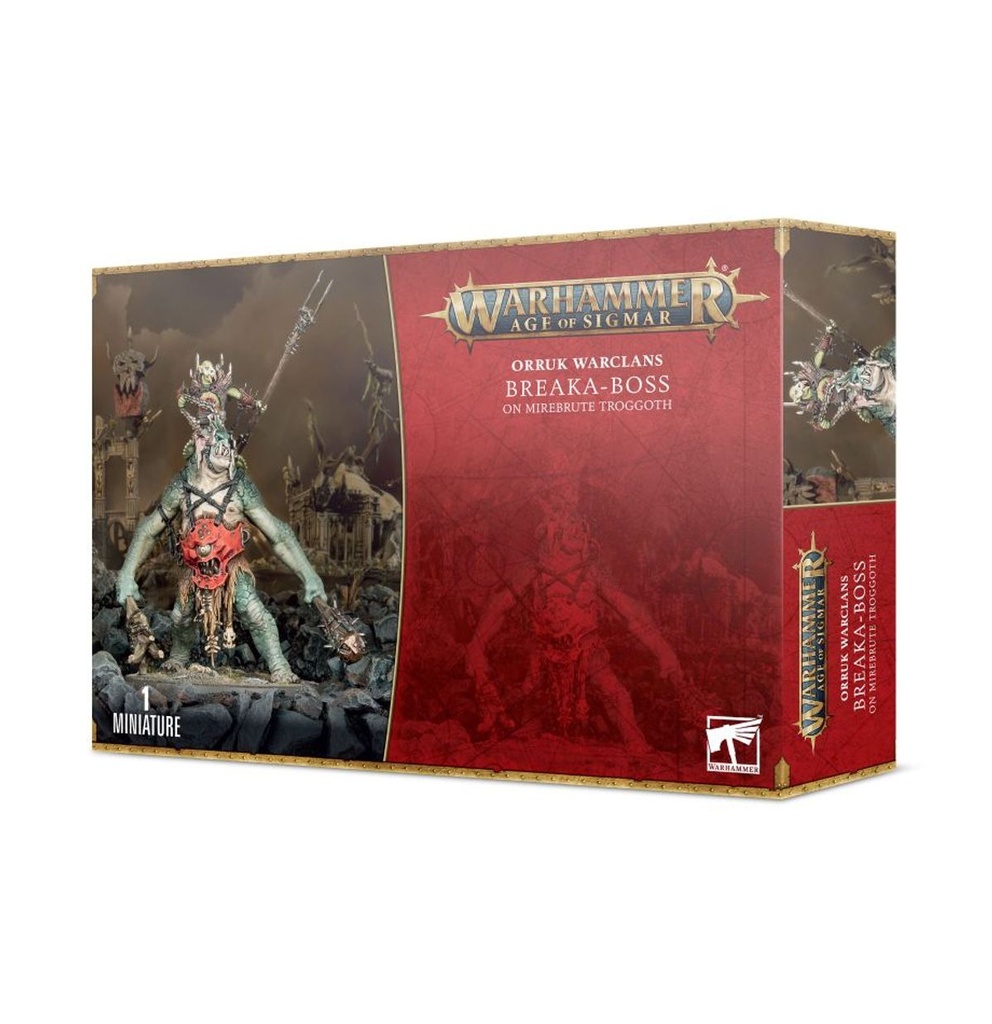 [5011921154258,89-68,Age of Sigmar,Orruk Warclans,aos] Orruk Warclans : Boss bestiaire sur troggoth fangebrute