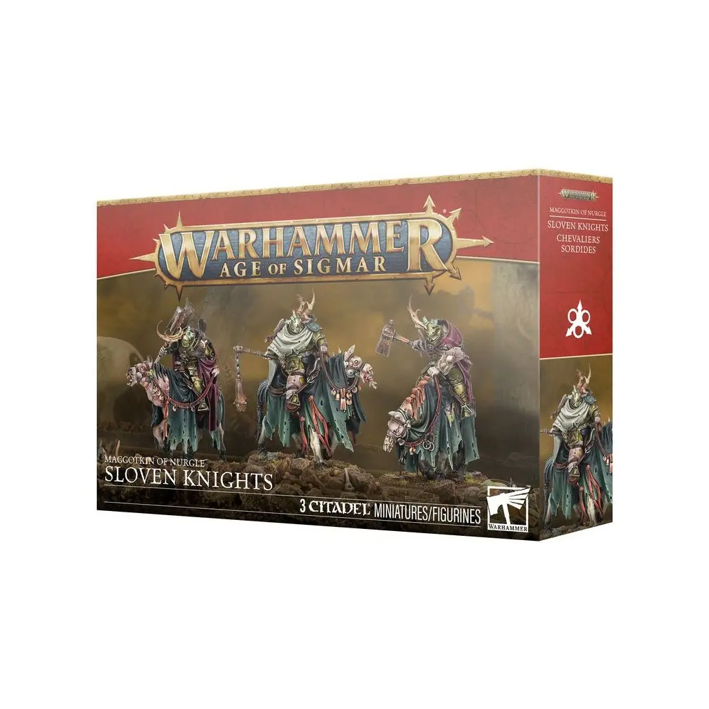 [5011921249565,83-114,99120201209,Maggotkin Of Nurgle,Sloven Knights] Maggotkin Of Nurgle : Chevaliers Sordides