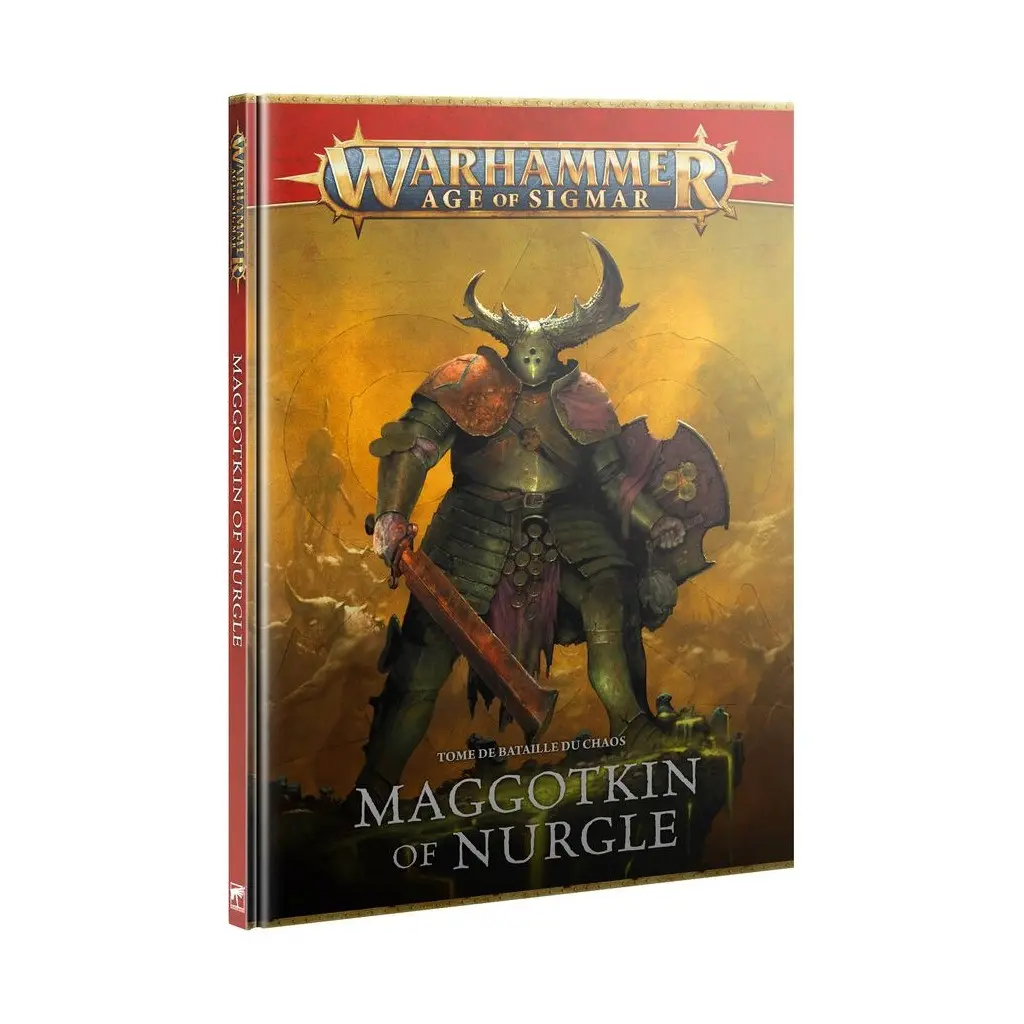 [9781804576649,83-58,01030201032,Age of Sigmar,AoS,battletome,tome de bataille] Tome de bataille VF V4 - Putrescents de Nurgle / Maggotkin of Nurgle