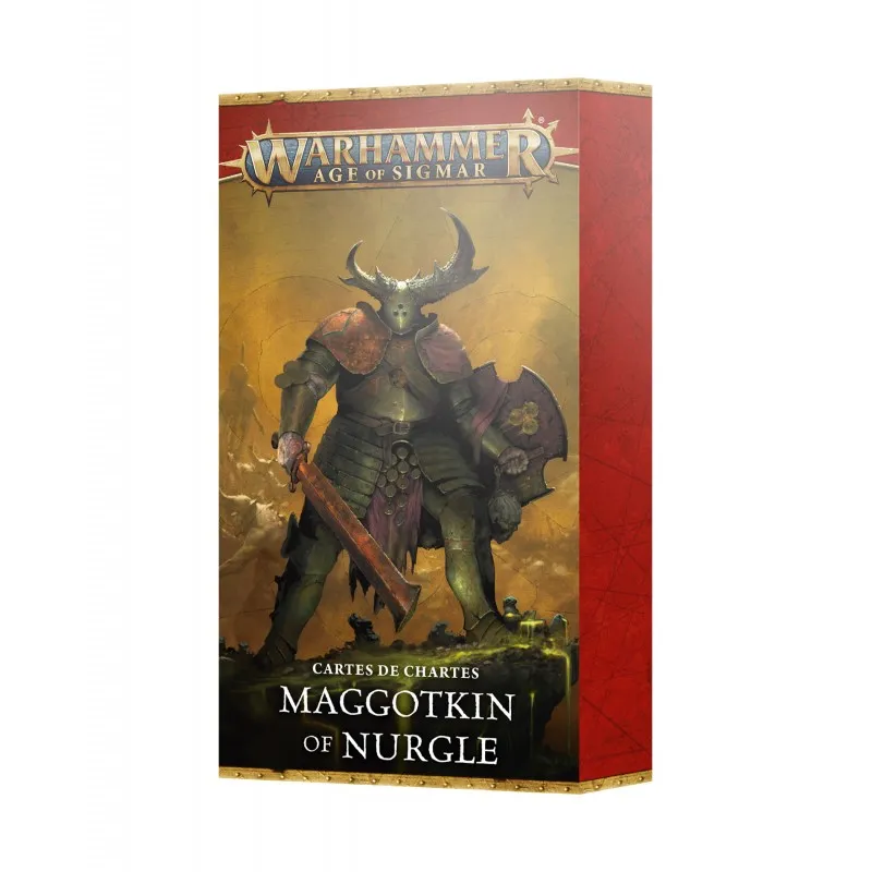 [5011921267361,83-59,01050201015,Age of Sigmar,Warscroll Cards] Age of Sigmar : Cartes de Charte - Maggotkin Nurgle (Français)