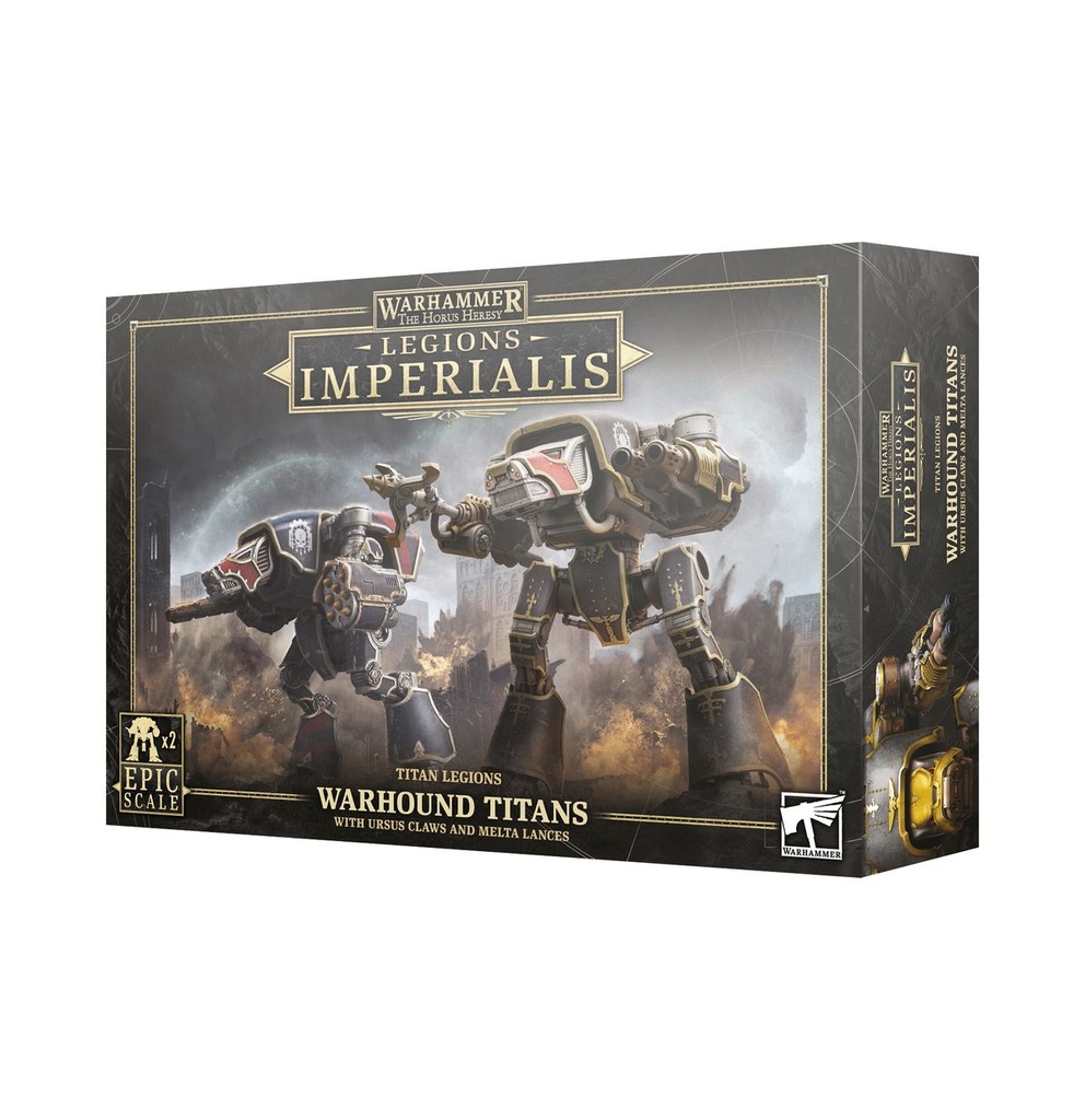 [5011921182664,03-45,Legions Imperialis,Titans] Legions Imperialis: Warhound Titans with Ursus Claws & Melta Lances