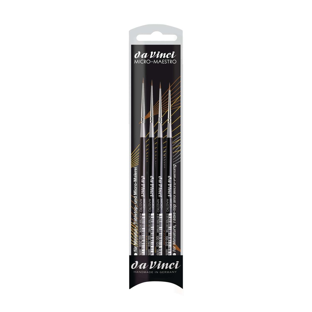 Lot de 4 pinceaux Micro-Maestro Série 100