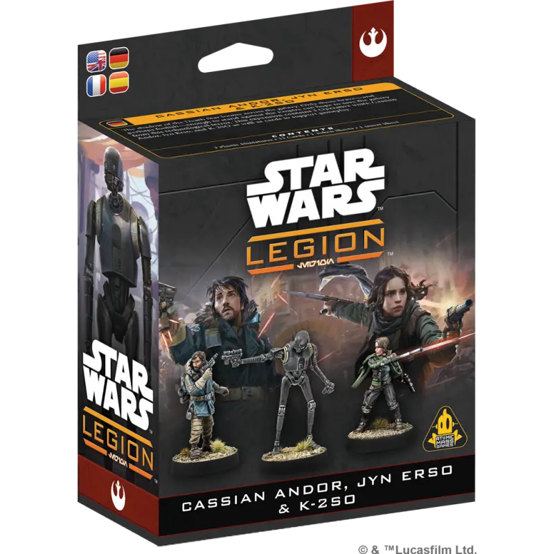 [0841333135003,AMGSWQ39ML] Star Wars Légion : Cassian Andor, Jyn Erso & K-2SO