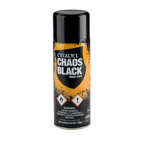 [9920999909006,62-02,spray,bombe,sous-couche] Chaos Black Spray Paint (400 mL)