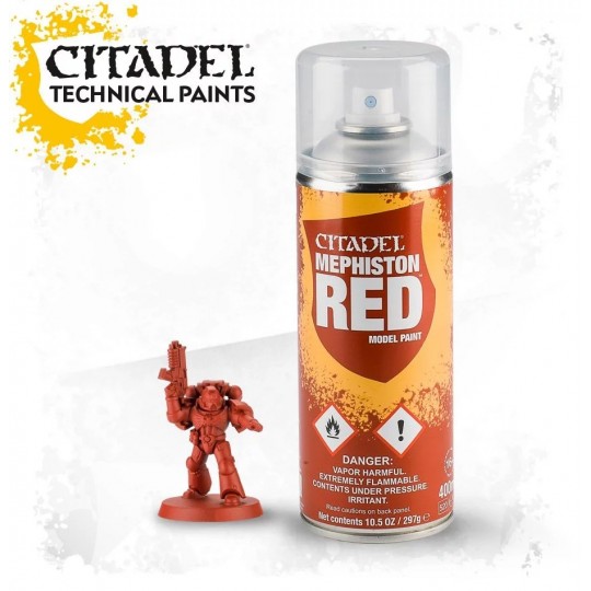 [5011921175338,62-15,spray,bombe,sous-couche] Mephiston Red Spray (400 mL)