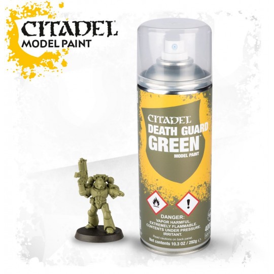 [5011921175383,62-32,spray,bombe,sous-couche] Death Guard Green Spray (400 mL)