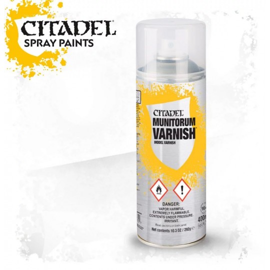[5011921214075,62-03,spray,bombe,sous-couche] Munitorum Varnish (400 mL)