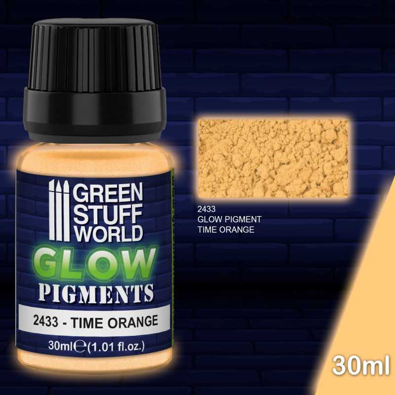 [8436574507928,2433,3213100000, Glow in the Dark Pigment - TIME ORANGE 30ml ] Pigment Phosphorescent - Time Orange