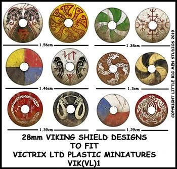 [vikshi1,VIK(VL)1,,Viking Shield Designs VIK 1.] Décalcomanies - Vikings  - Boucliers n°1