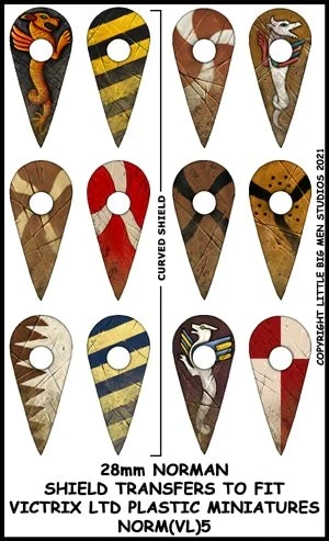 [norshi5,NORM(VL)5,,Norman Shield Designs 5] Décalcomanies - Normands médiévaux  - Boucliers n°5