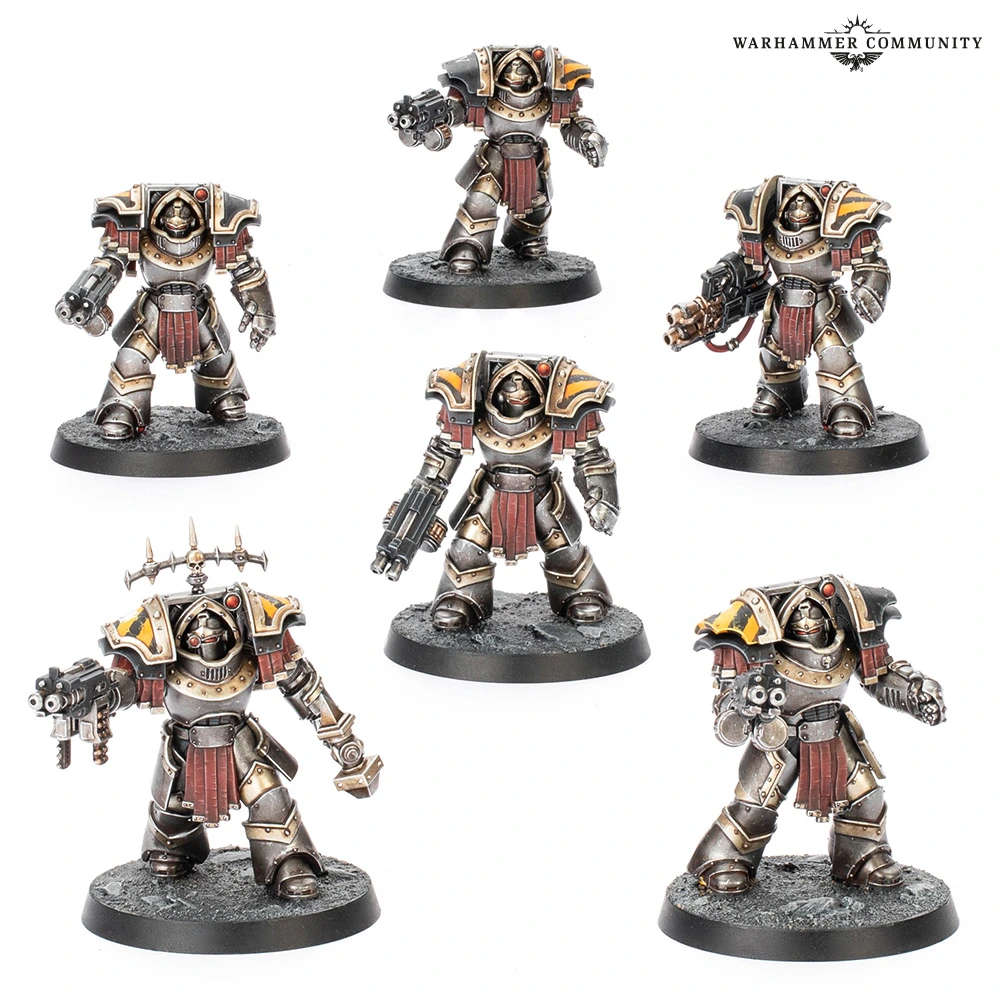 [5011921248339,31-143,99123001074,L/A: CATAPHRACTII TERMINATORS: PWR FISTS] Horus Heresy. Terminators cataphractii avec gantelets énergétiques