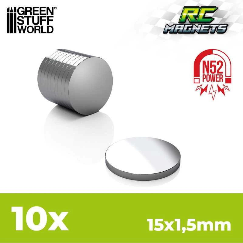 [8435646520155,12515,8435646520155ES,magnets] Aimants Néodymes 15x1,5mm - 10 units (N52)