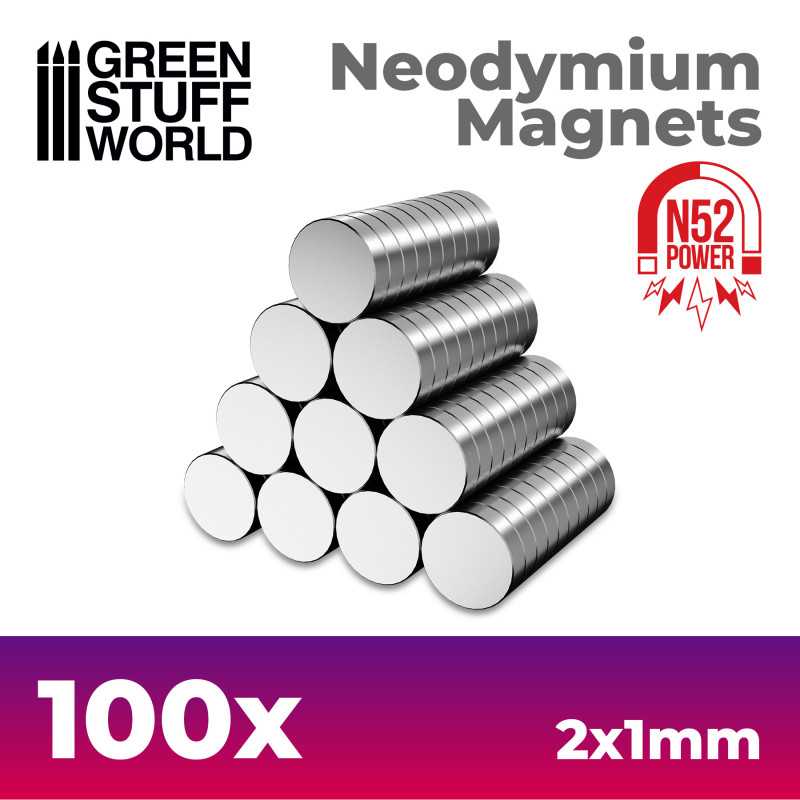 [8435646511009,11600,8435646511009ES,magnets] Aimants Néodymes 2x1mm - 100 units (N52)
