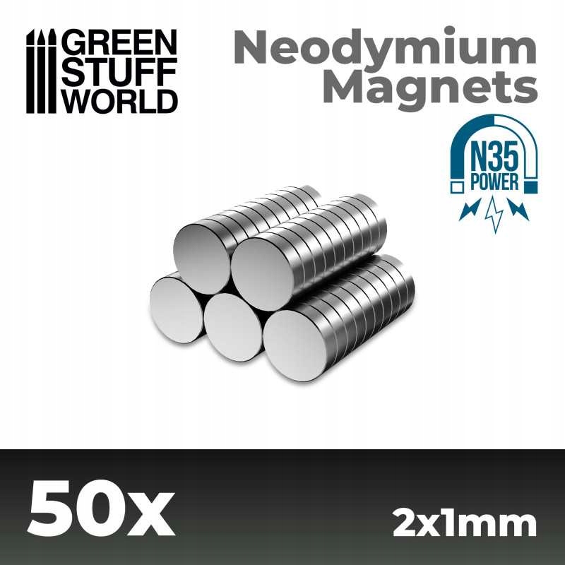 [8435646510187,11518,8435646510187ES,magnets] Aimants Néodymes 2x1mm - 50 units (N35)