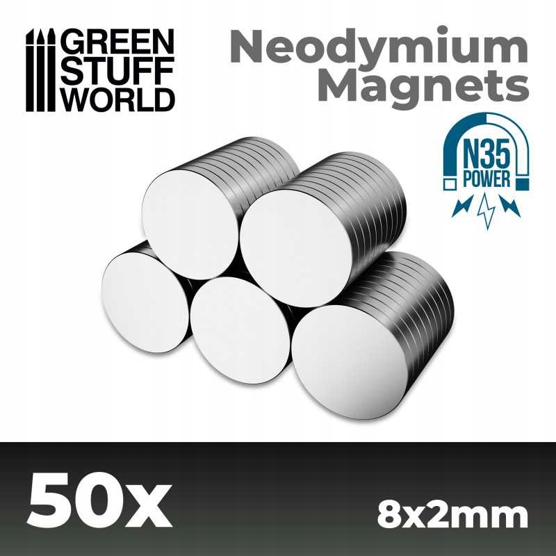 [8435646510170,11517,8435646510170ES,magnets] Aimants Néodymes 8x2mm - 50 units (N35)
