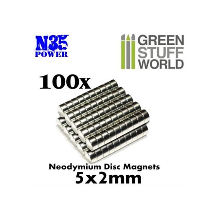 [8436554365623,9063,8436554365623ES,magnets] Aimants Néodymes 5x2mm - 100 units (N35)