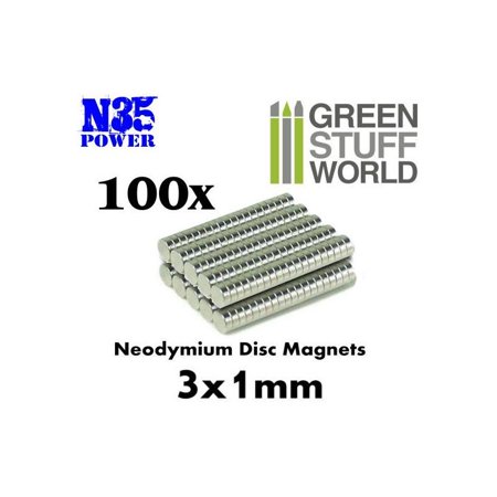 [8436554365609,9061,8436554365609ES,magnets] Aimants Néodymes 3x1mm - 100 units (N35)
