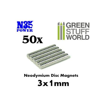 [8436554365517,9052,8436554365517ES,magnets] Aimants Néodymes 3x1mm - 50 units (N35)