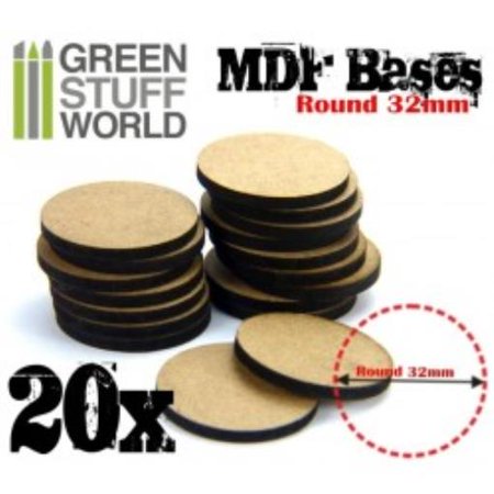 Socles ronds 32 mm en MDF