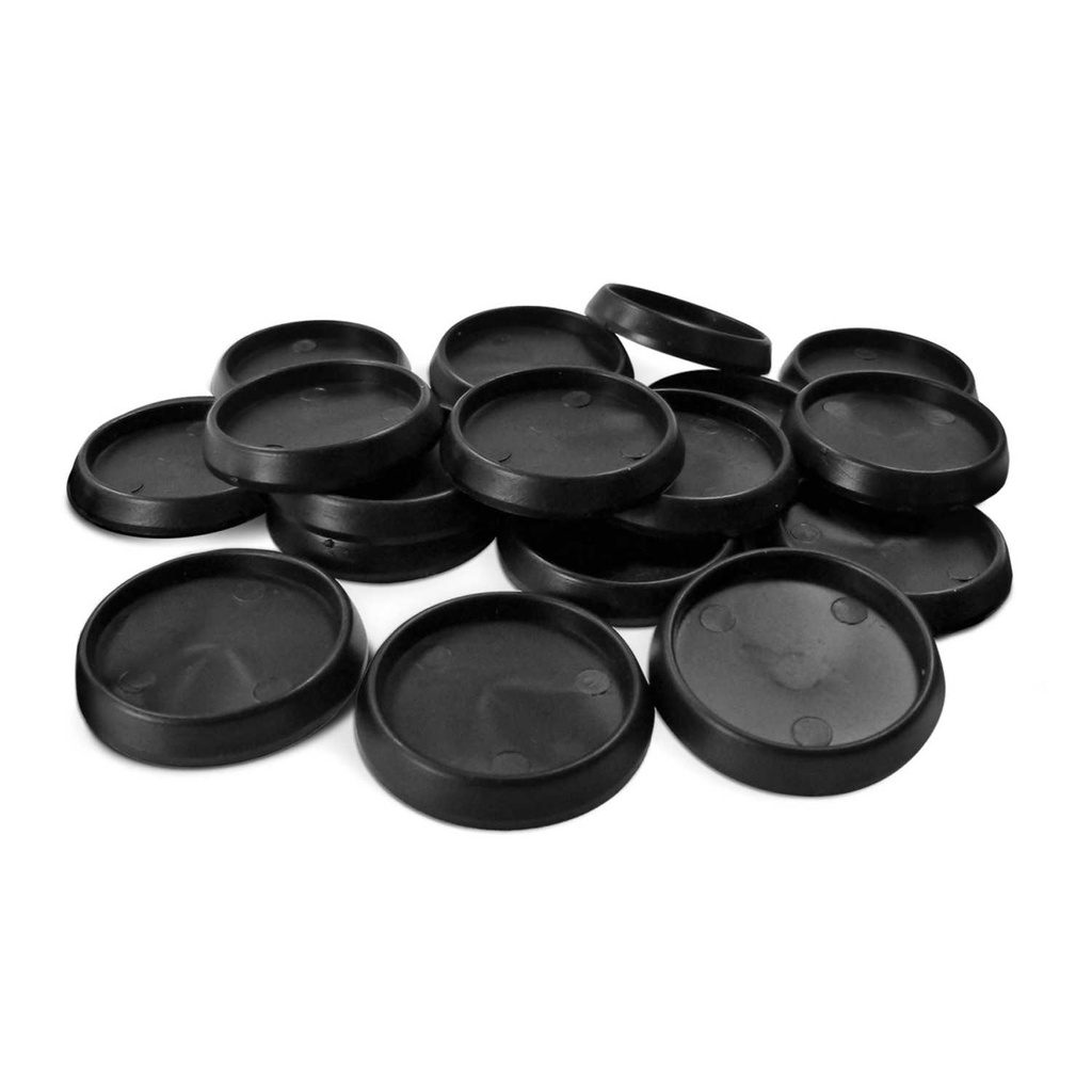 [8435646504018,10901,8435646504018ES,] Socles - Plastique creux - Rond - 32mm - Adaptateur 25mm (x20)