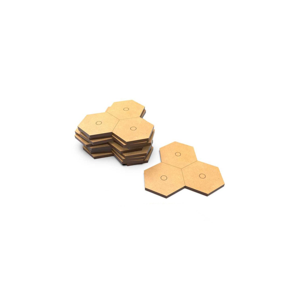 Socles - MDF - Hexagone - 32mm (x10)