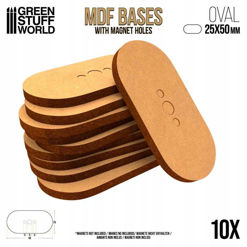 Socles ovales 25x50mm en MDF
