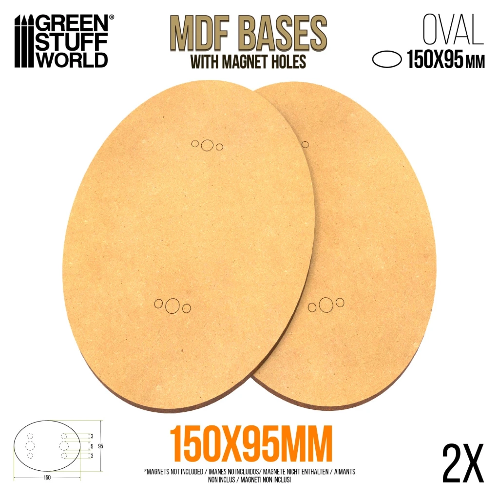 Socles ovales 150x95mm en MDF