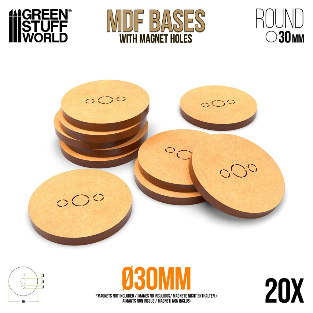 Socles ronds 30 mm en MDF