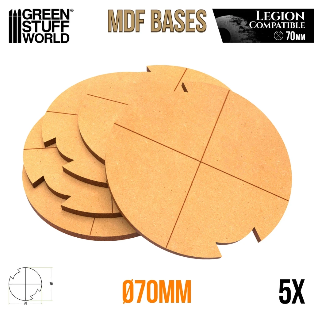 Socles ronds 70 mm en MDF (Legion)