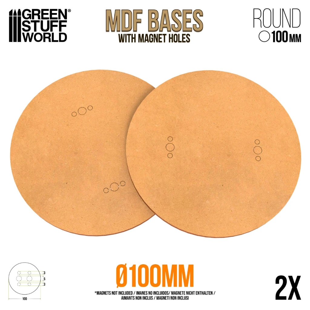Socles ronds 100mm en MDF bois