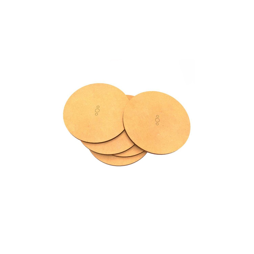 [8436574503395,9840,8436574503395ES,bois,mdf] Socles - MDF - Rond - 80mm (x5)