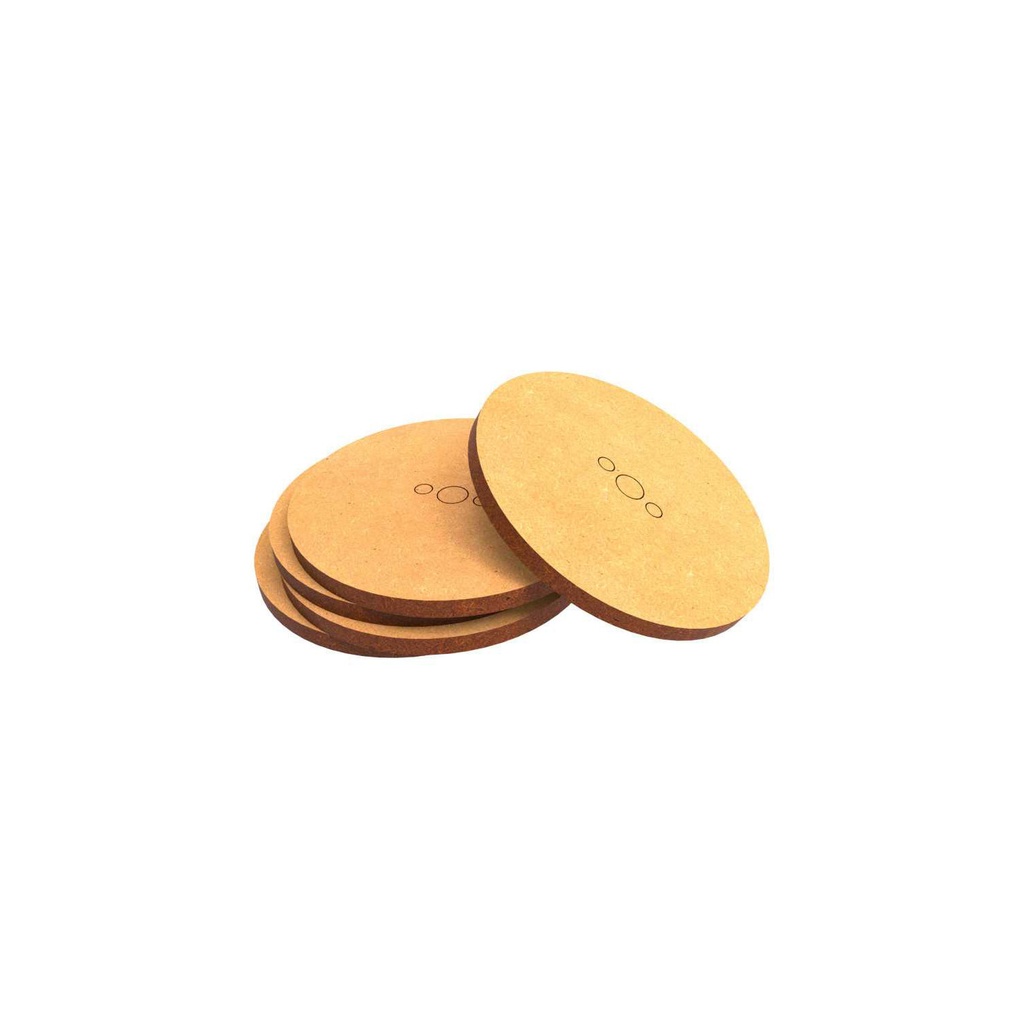 [8436554367207,9221,8436554367207ES,bois,mdf] Socles - MDF - Rond - 50mm (x5)