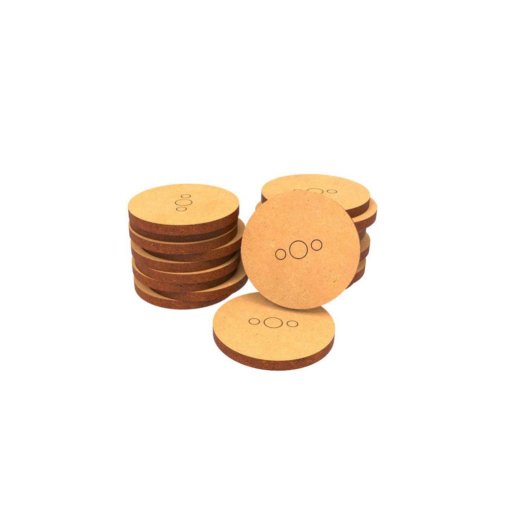 [8436554366354,9136,8436554366354ES,bois,mdf] Socles - MDF - Rond - 40mm (x10)