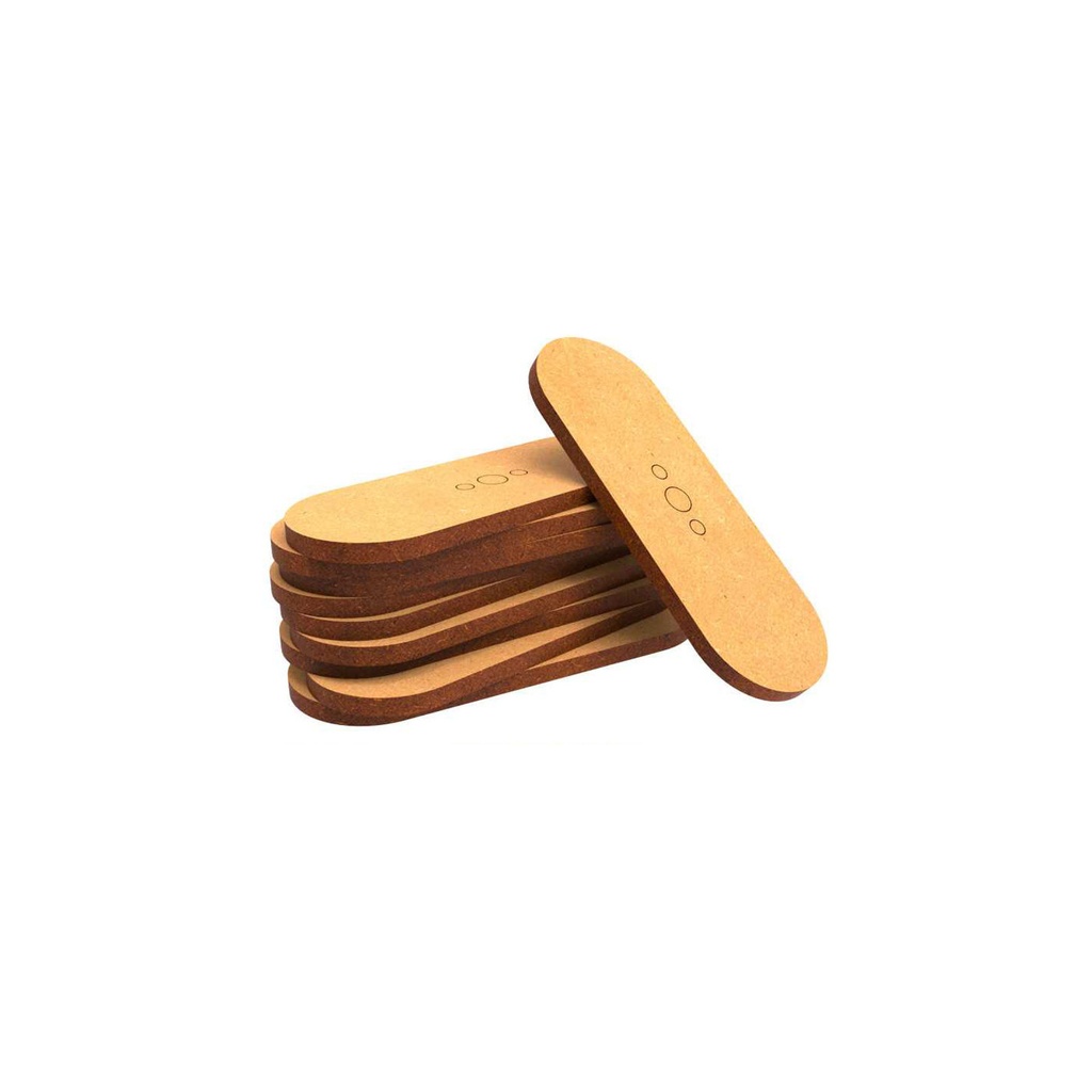 [8436554366323,9133,8436554366323ES,bois,mdf] Socles - MDF - Ovale - 70x25mm (x10)