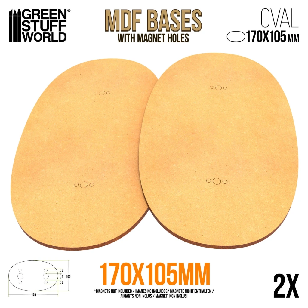 Socles ovales 170x105mm en MDF