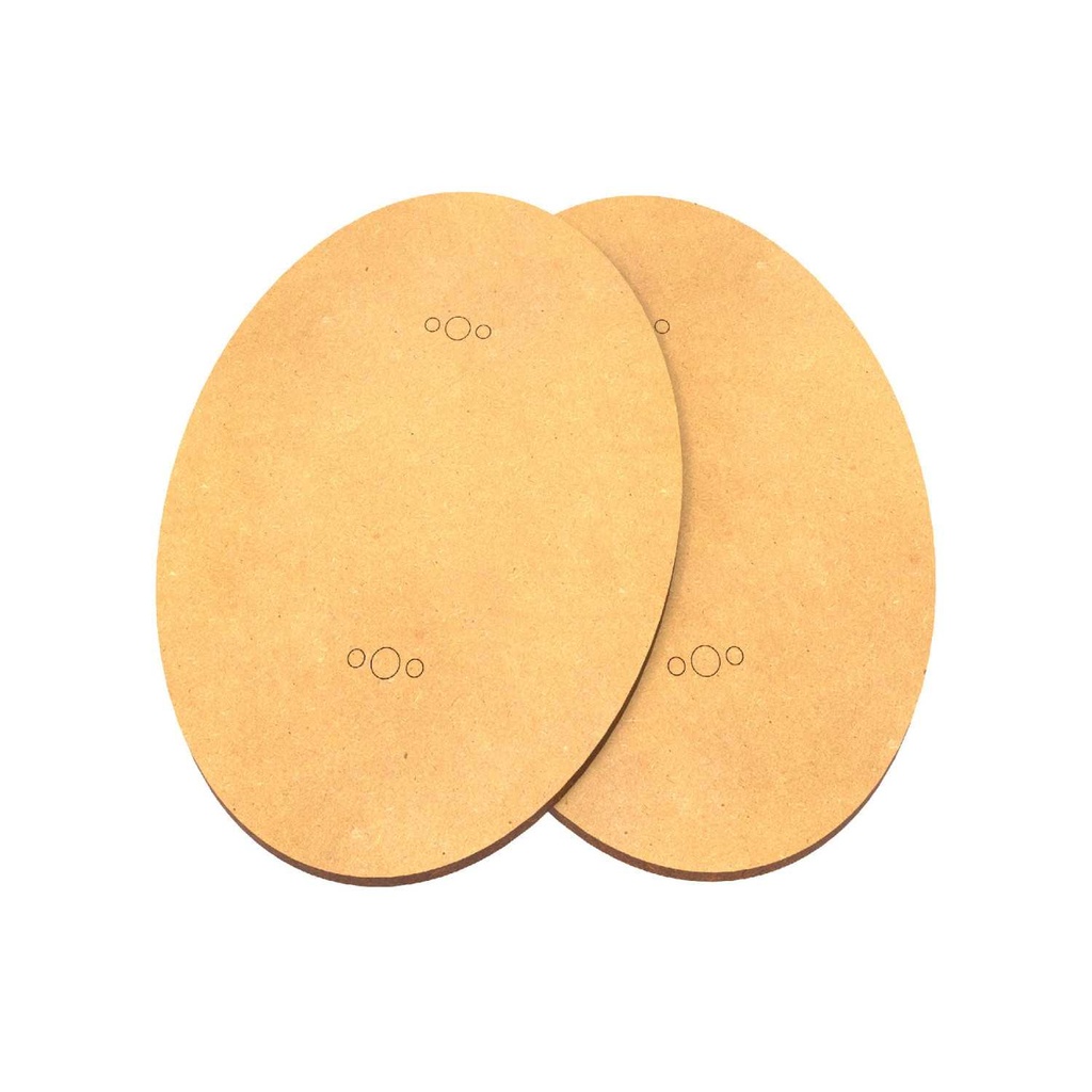 [8436554366811,9182,8436554366811ES,bois,mdf] Socles - MDF - Ovale - 120x92mm (x2)