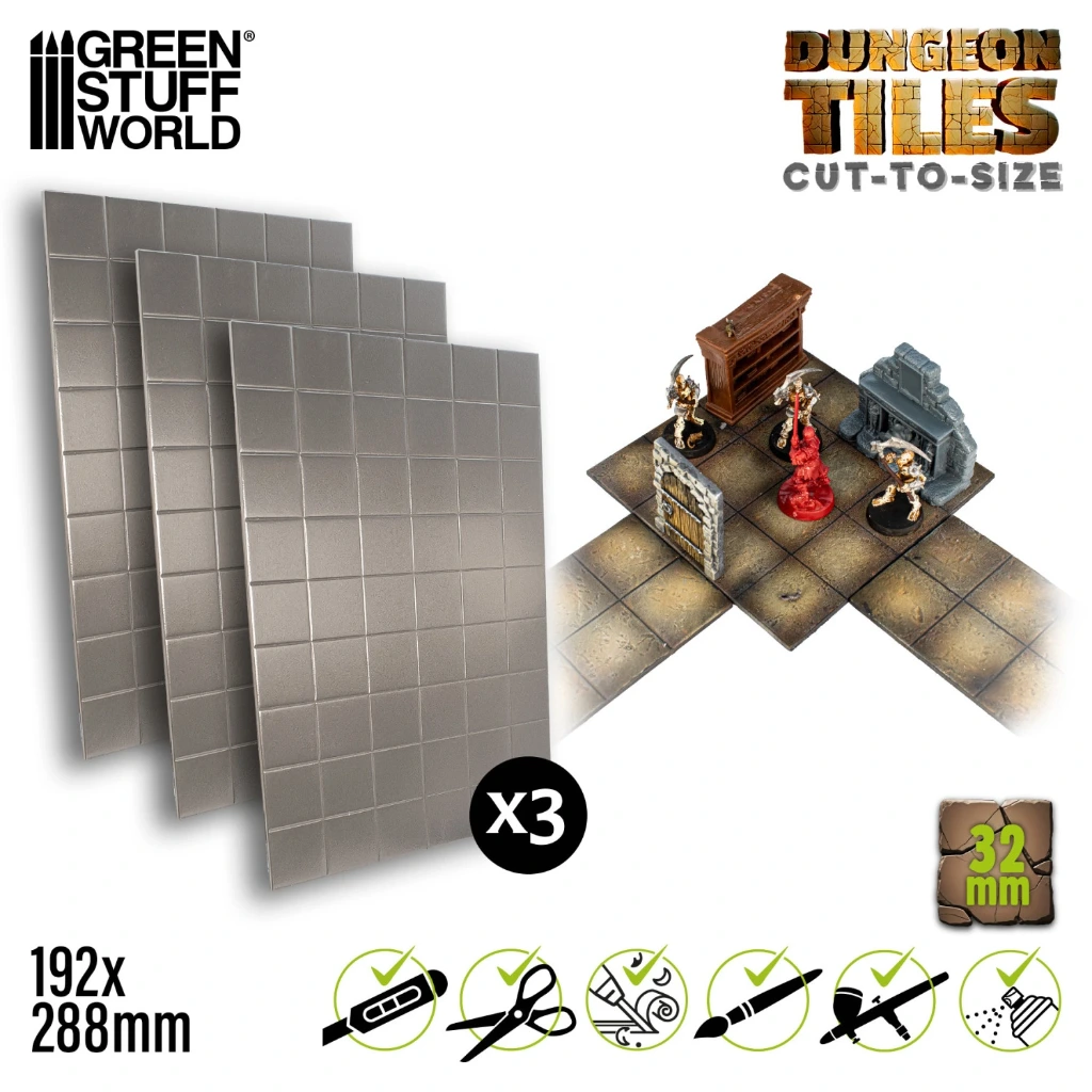 [8435646525709,13070,8435646525709ES,] Tuiles de donjon 32mm