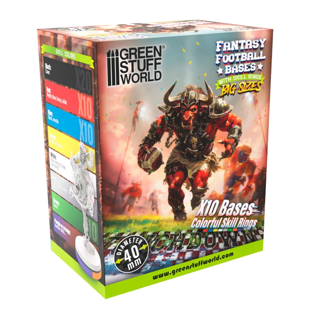 Socles Blood Bowl 40mm avec anneaux de compétence
