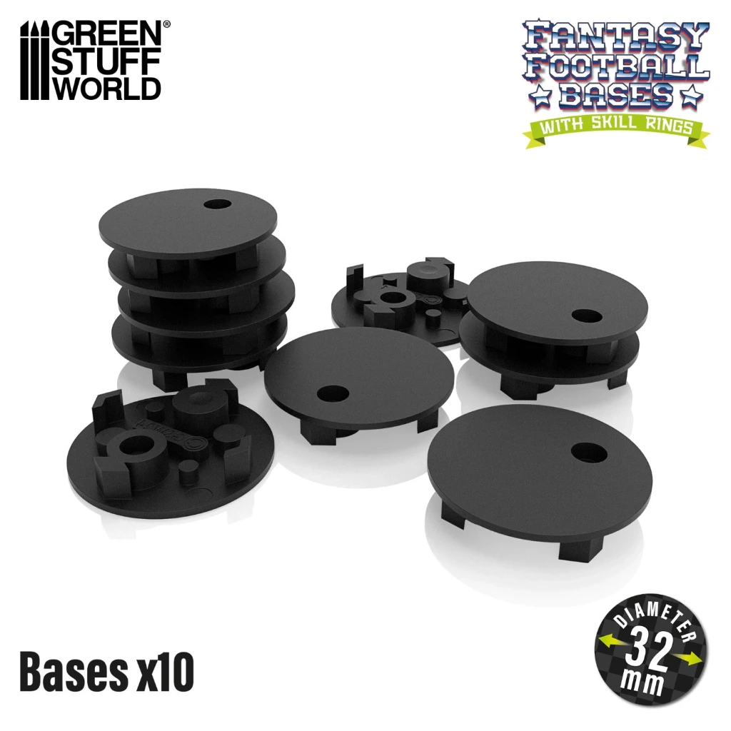 [8435646523903,12890,8435646523903ES,] Socles Blood Bowl compatibles 32mm (x10)