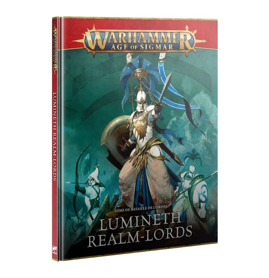 [9781804577042,87-04,Age of Sigmar,AoS,battletome,tome de bataille] Tome de bataille VF V4 - Suzerains Lumineths /Lumineth Realmlords