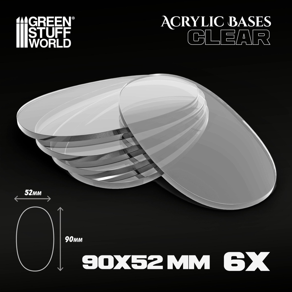 [8435646511573,11657,8435646511573ES,] Socles acryliques ovales 90x52mm transparents