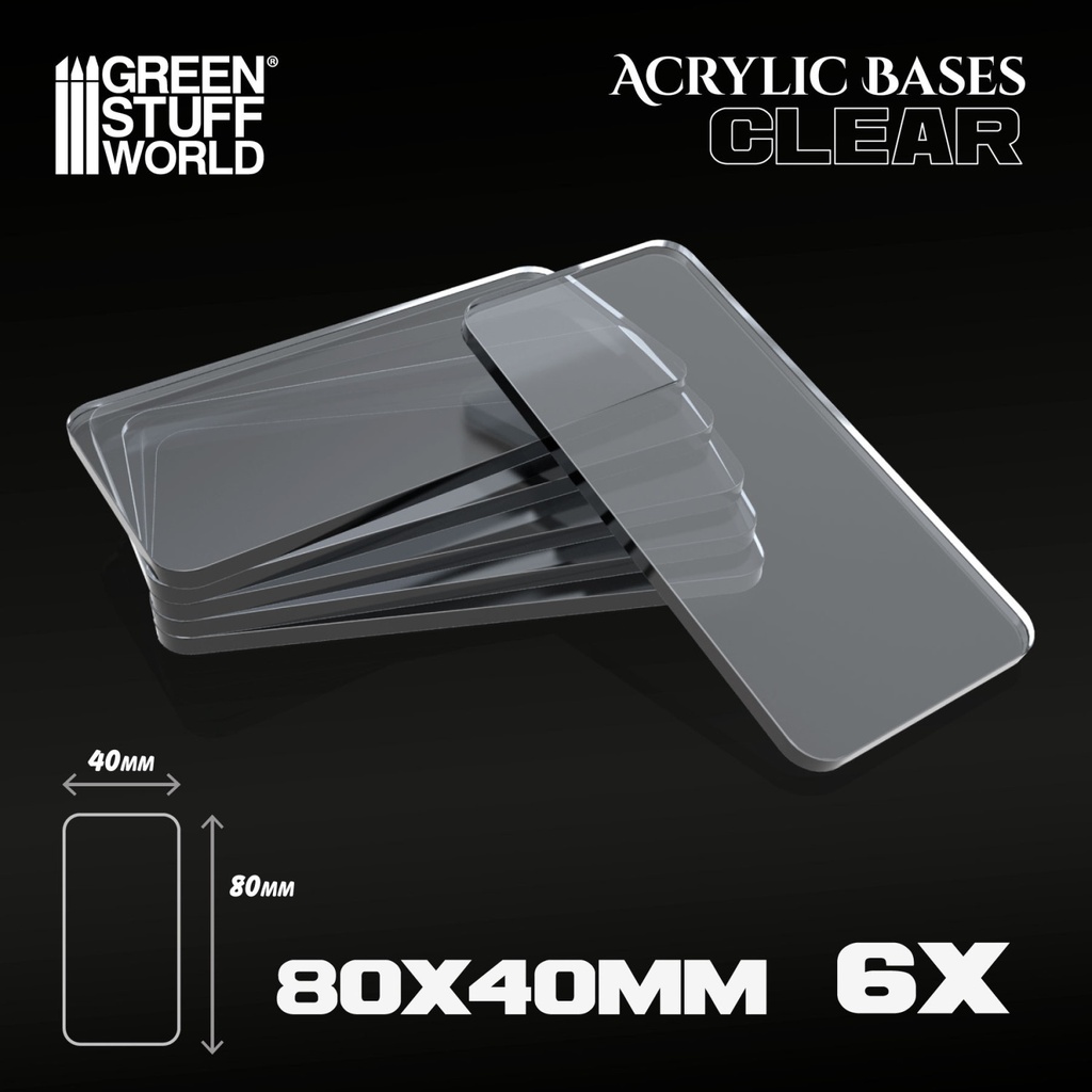 Socles acryliques ovales 60x35mm transparents
