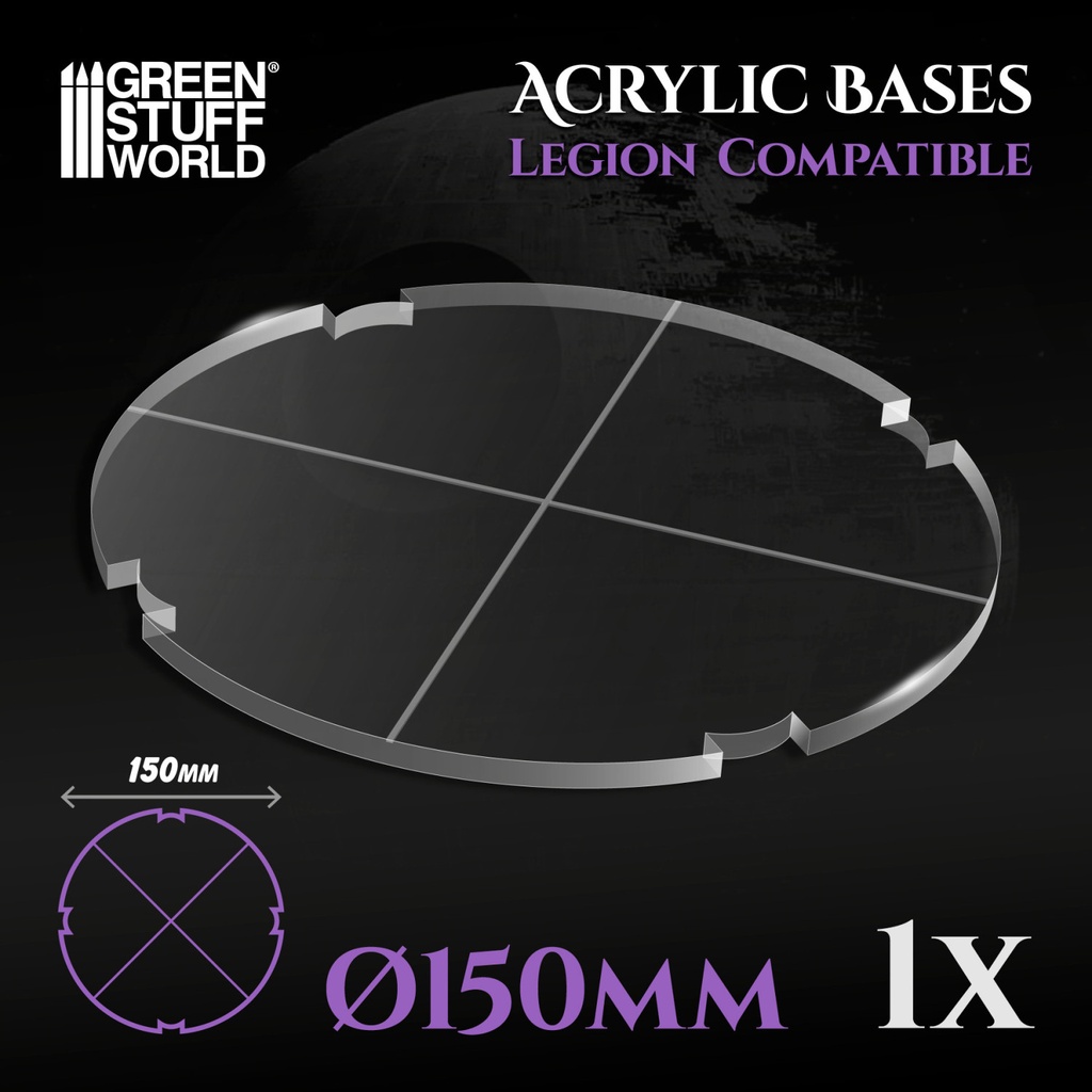[8435646502526,10752,8435646502526ES,] Socle rond 150mm en acrylique (Legion)