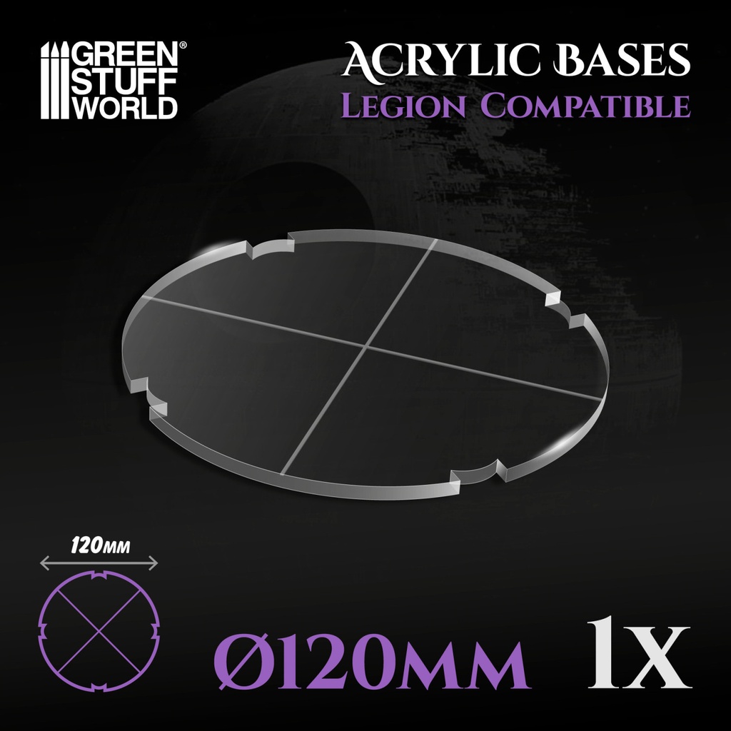 [8435646508306,11330,8435646508306ES,] Socle rond 120mm en acrylique (Legion)