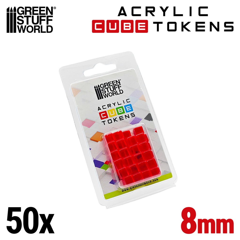 [8435646511467,3786,8435646511467ES,] Jetons cubes rouges 8mm
